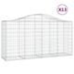 vidaXL Paniers à gabions arqués 13 pcs 200x50x100/120 cm fer galvanisé