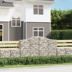 vidaXL Paniers à gabions arqués 5 pcs 200x50x120/140 cm Fer galvanisé