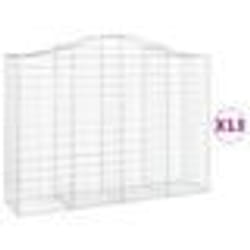 vidaXL Paniers à gabions arqués 13 pcs 200x50x140/160 cm Fer galvanisé