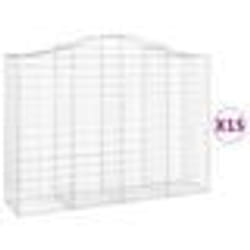 vidaXL Paniers à gabions arqués 15 pcs 200x50x140/160 cm Fer galvanisé