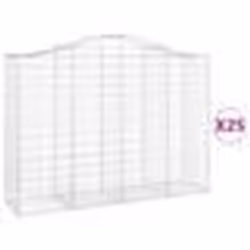 vidaXL Paniers à gabions arqués 25 pcs 200x50x140/160 cm Fer galvanisé