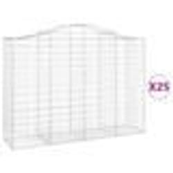 vidaXL Paniers à gabions arqués 25 pcs 200x50x140/160 cm Fer galvanisé
