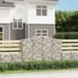 vidaXL Paniers à gabions arqués 30 pcs 200x50x140/160 cm Fer galvanisé