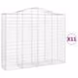 vidaXL Paniers à gabions arqués 11 pcs 200x50x160/180 cm Fer galvanisé