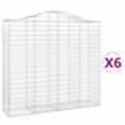 vidaXL Paniers à gabions arqués 6 pcs 200x50x180/200 cm Fer galvanisé