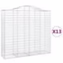 vidaXL Paniers à gabions arqués 13 pcs 200x50x180/200 cm Fer galvanisé