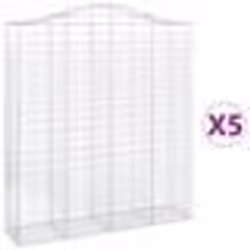 vidaXL Paniers à gabions arqués 5 pcs 200x50x220/240 cm Fer galvanisé
