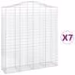 vidaXL Paniers à gabions arqués 7 pcs 200x50x220/240 cm Fer galvanisé