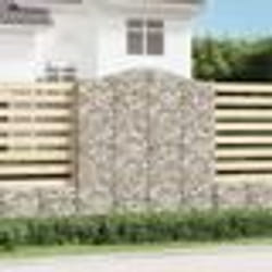 vidaXL Paniers à gabions arqués 10 pcs 200x50x220/240 cm Fer galvanisé