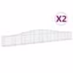 vidaXL Paniers à gabions arqués 2 pcs 400x30x40/60 cm Fer galvanisé