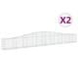 vidaXL Paniers à gabions arqués 2 pcs 400x30x40/60 cm Fer galvanisé