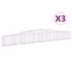vidaXL Paniers à gabions arqués 3 pcs 400x30x40/60 cm Fer galvanisé