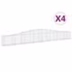vidaXL Paniers à gabions arqués 4 pcs 400x30x40/60 cm Fer galvanisé