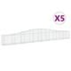 vidaXL Paniers à gabions arqués 5 pcs 400x30x40/60 cm Fer galvanisé