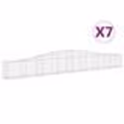 vidaXL Paniers à gabions arqués 7 pcs 400x30x40/60 cm Fer galvanisé