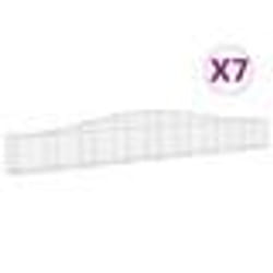 vidaXL Paniers à gabions arqués 7 pcs 400x30x40/60 cm Fer galvanisé