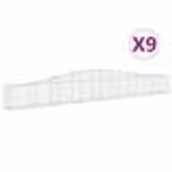 vidaXL Paniers à gabions arqués 9 pcs 400x30x40/60 cm Fer galvanisé