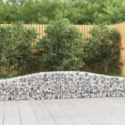 vidaXL Paniers à gabions arqués 15 pcs 400x30x40/60 cm Fer galvanisé