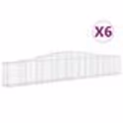 vidaXL Paniers à gabions arqués 6 pcs 400x30x60/80 cm Fer galvanisé