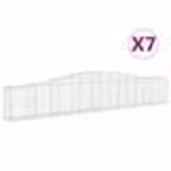 vidaXL Paniers à gabions arqués 7 pcs 400x30x60/80 cm Fer galvanisé
