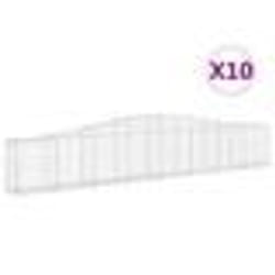 vidaXL Paniers à gabions arqués 10 pcs 400x30x60/80 cm Fer galvanisé