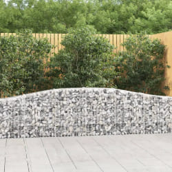 vidaXL Paniers à gabions arqués 25 pcs 400x30x60/80 cm Fer galvanisé