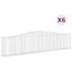 vidaXL Paniers à gabions arqués 6 pcs 400x30x80/100 cm Fer galvanisé