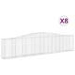 vidaXL Paniers à gabions arqués 8 pcs 400x30x80/100 cm Fer galvanisé