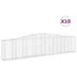 vidaXL Paniers à gabions arqués 10 pcs 400x30x80/100 cm Fer galvanisé