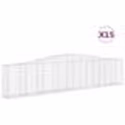 vidaXL Paniers à gabions arqués 15 pcs 400x30x80/100 cm Fer galvanisé