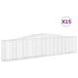 vidaXL Paniers à gabions arqués 15 pcs 400x30x80/100 cm Fer galvanisé