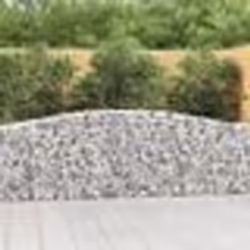 vidaXL Paniers à gabions arqués 25 pcs 400x30x80/100 cm Fer galvanisé