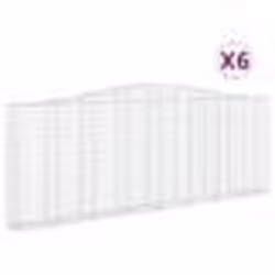 vidaXL Paniers à gabions arqués 6 pcs 400x30x140/160 cm Fer galvanisé