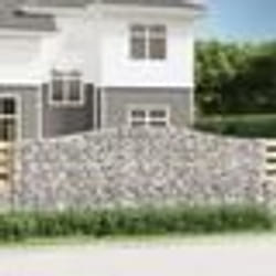 vidaXL Paniers à gabions arqués 25 pcs 400x30x140/160 cm Fer galvanisé