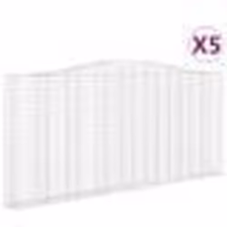 vidaXL Paniers à gabions arqués 5 pcs 400x30x180/200 cm Fer galvanisé