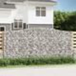 vidaXL Paniers à gabions arqués 6 pcs 400x30x180/200 cm Fer galvanisé