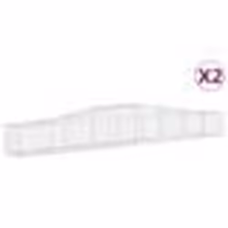 vidaXL Paniers à gabions arqués 2 pcs 400x50x40/60 cm Fer galvanisé