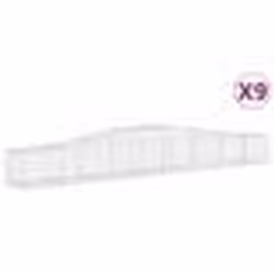 vidaXL Paniers à gabions arqués 9 pcs 400x50x40/60 cm Fer galvanisé