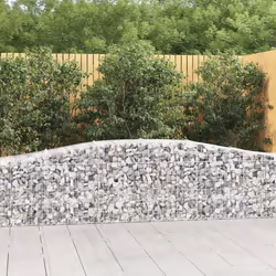 vidaXL Paniers à gabions arqués 2 pcs 400x50x60/80 cm Fer galvanisé