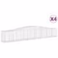 vidaXL Paniers à gabions arqués 4 pcs 400x50x60/80 cm Fer galvanisé