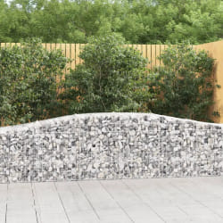 vidaXL Paniers à gabions arqués 6 pcs 400x50x60/80 cm Fer galvanisé