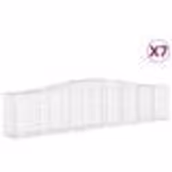 vidaXL Paniers à gabions arqués 7 pcs 400x50x80/100 cm Fer galvanisé