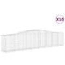 vidaXL Paniers à gabions arqués 10 pcs 400x50x80/100 cm Fer galvanisé