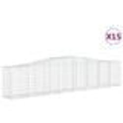vidaXL Paniers à gabions arqués 15 pcs 400x50x80/100 cm Fer galvanisé