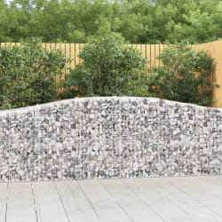 vidaXL Paniers à gabions arqués 20 pcs 400x50x80/100 cm Fer galvanisé