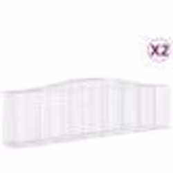 vidaXL Paniers à gabions arqués 2 pcs 400x50x100/120 cm Fer galvanisé