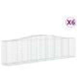 vidaXL Paniers à gabions arqués 6 pcs 400x50x100/120 cm Fer galvanisé
