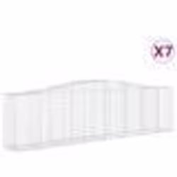 vidaXL Paniers à gabions arqués 7 pcs 400x50x100/120 cm Fer galvanisé
