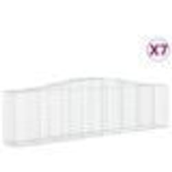 vidaXL Paniers à gabions arqués 7 pcs 400x50x100/120 cm Fer galvanisé