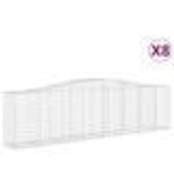 vidaXL Paniers à gabions arqués 8 pcs 400x50x100/120 cm Fer galvanisé